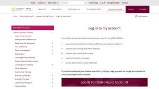 Log in to my account | Law Society of Ontario
