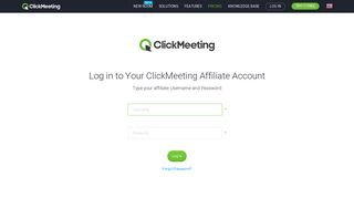 Log in to Your ClickMeeting Affiliate Account