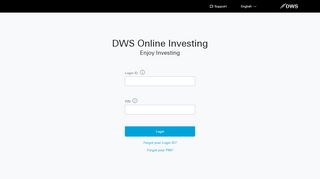 Login - DWS Online Investing