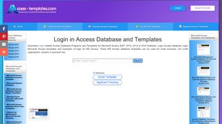 Login in Access Database and Templates - Download Login ...