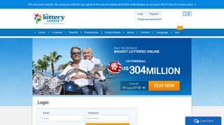 Login or Register - The Lottery Centre