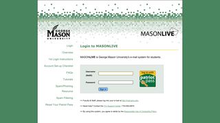 Login to MASONLIVE - George Mason University