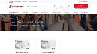 Low Interest Rate Credit Card | Scotiabank Canada