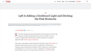Lyft Introduces Amp: Dashboard Light for Drivers | Time