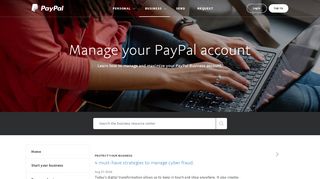 Manage your PayPal account
