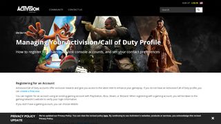 Managing Your Activision/Call of Duty Profile