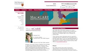McMaster University > Mac-Care > Mac-CARE