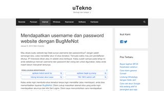 Mendapatkan username dan password website dengan ...
