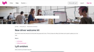 New driver welcome kit – Lyft Help