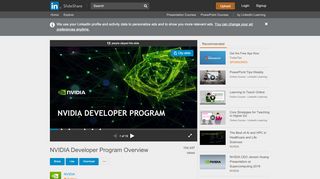 NVIDIA Developer Program Overview - SlideShare
