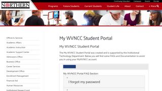 Offices and Services > My WVNCC Student Portal | WVNCC ...