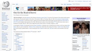 One for the Road (Cheers) - Wikipedia