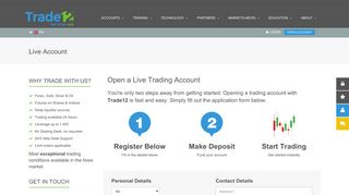 Online Trading Broker | Live Account - Trade12