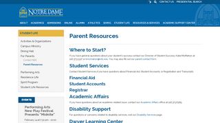 Parent Resources - Notre Dame College
