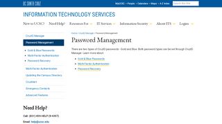 Password Management - UC Santa Cruz