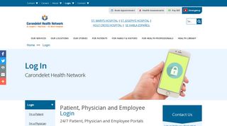 Patient, Physician and Employee Portal Login