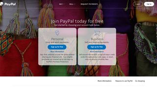 PayPal is the safe, easy way to buy and accept payments online.