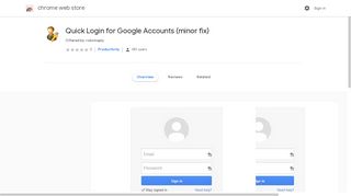 Quick Login for Google Accounts (minor fix) - Google Chrome