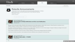 Rotaville Announcements | Rotaville Rota Software