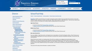 SchoolTool Parent Portal Help - Saratoga Schools