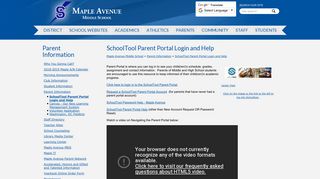 SchoolTool Parent Portal Login and Help - Saratoga Schools