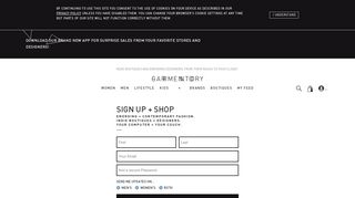 Sign Up - Garmentory | Boutique designer fashion for men + ...