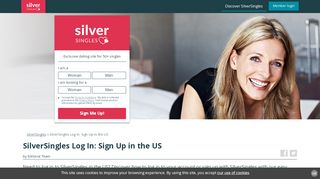 Sign Up in the US - SilverSingles Log In