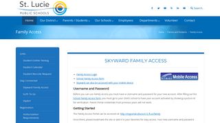 Skyward Family Access - St Lucie Public Schools
