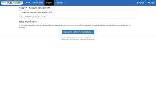 Support - Account Management - Smart Jail Mail