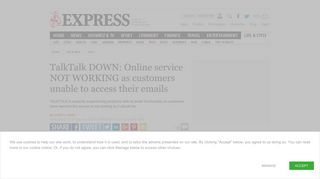 TalkTalk down: Online service not working as customers ...
