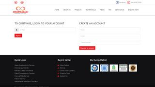 To Continue, Login to Your Account - Amarprakash Developers