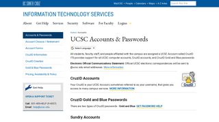 UCSC Accounts & Passwords