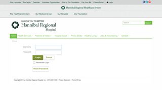 User Log In - Hannibal Regional Hospital