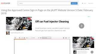 Using the Approved Centre Sign-In Page on the JAUPT Website ...