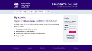 Year 12 :: Login - NSW Students Online