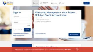 Your Tuition Solution Credit - Manage your account - Comenity