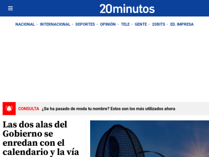 
                        20minutos.es | El medio social | Última hora, local, España y el mundo