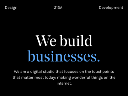 213A - We build businesses