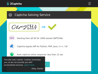 2Captcha: reCaptcha Solving Service, Online Captcha Recognition and bypass