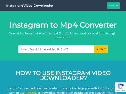 Instagram video downloader. Instagram converter mp3 &amp; mp4.