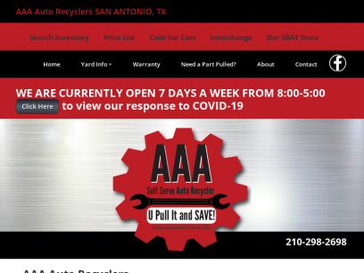 AAA Auto Recyclers
 - Auto Parts San Antonio, Pick and Pull, Used Auto Parts