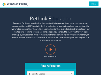 AcademicEarth.org - Free Online Courses From Top Colleges