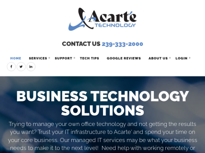 Managed IT Support Services | Acarte Technology | Fort Myers