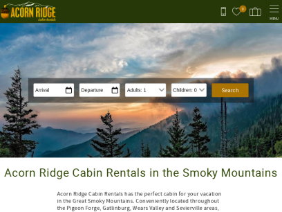 Smoky Mountains Cabin Rentals | Acorn Ridge Cabin Rentals