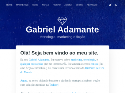 Gabriel Adamante - Marketing, Ficção e Tecnologia