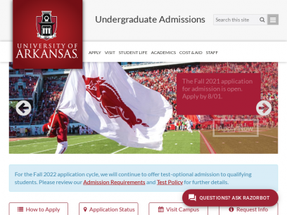 Sites like admissions.uark.edu &
        Alternatives