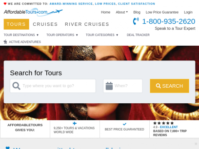 Affordable Tours Official Site - Travel &amp; Vacation Packages for Tours, Cruises, and River Cruises