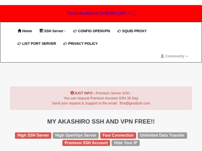 Akashiro | Server Ssh &amp; Vpn Free