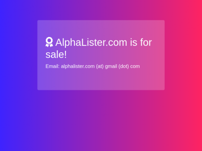 AlphaLister.com