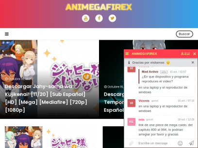 Animegafirex - &#161;Anime por Mega y Mediafire! - (Descarga Anime en Sub Español, Latino, 720p y 1080p).